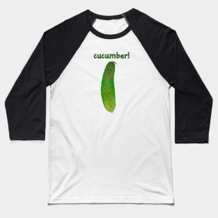 Cucumber With Face Baseball T-Shirt